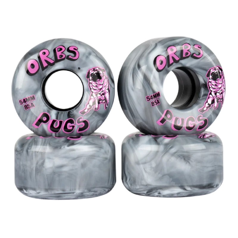 Skateboard Wheels With Aesthetic Appeal-ORBS WHEELS - PUGS - 54MM - BLACK/WHITE