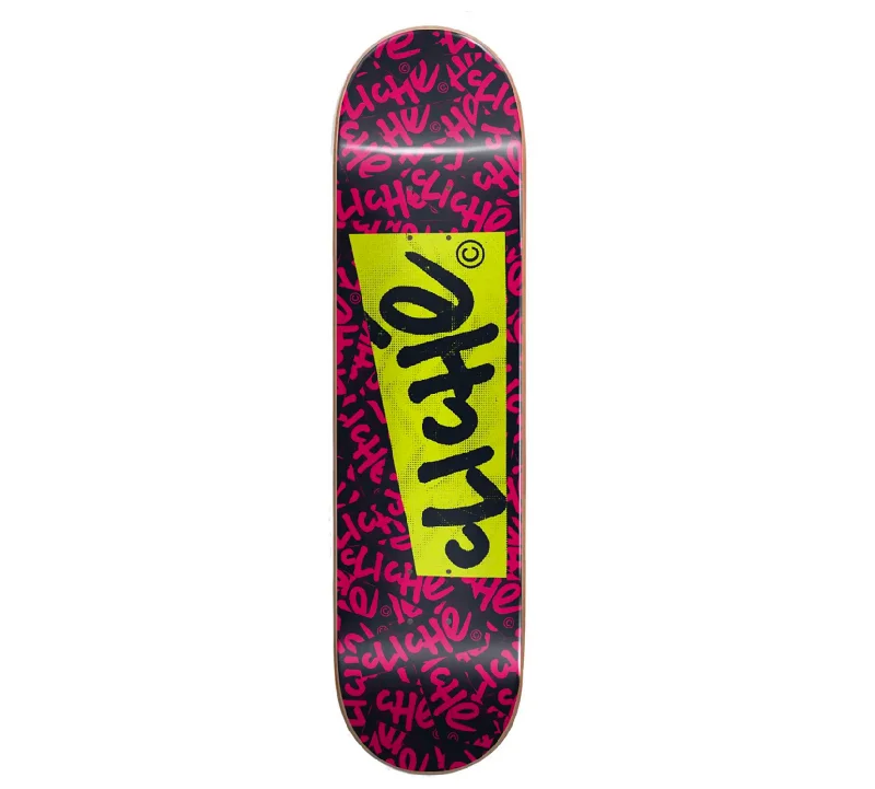 Skateboard Deck For High Performance Tricks-Paper RHM Deck 8.375 (Rubline/Lime)