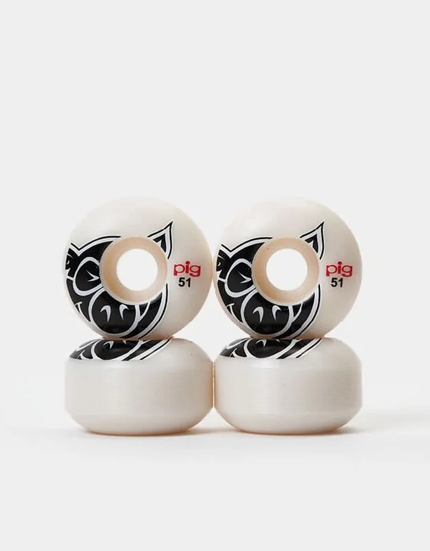 Skateboard Wheels With High Performance-Pig Head Natural 101a Skateboard Wheel - 51mm