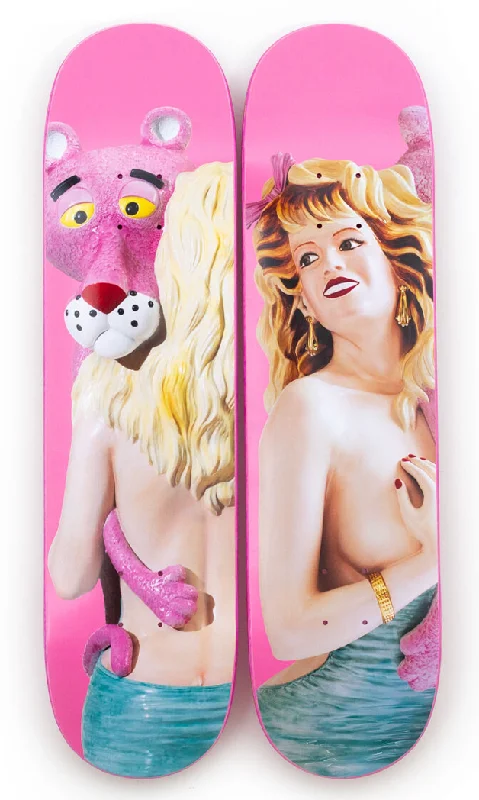 Skateboard Deck For Quick Spins-Pink Panther Skateboard  #68, JEFF KOONS