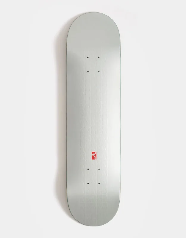 Skateboard Deck For Aggressive Skaters-Poetic Collective Silver Embossed Skateboard Deck