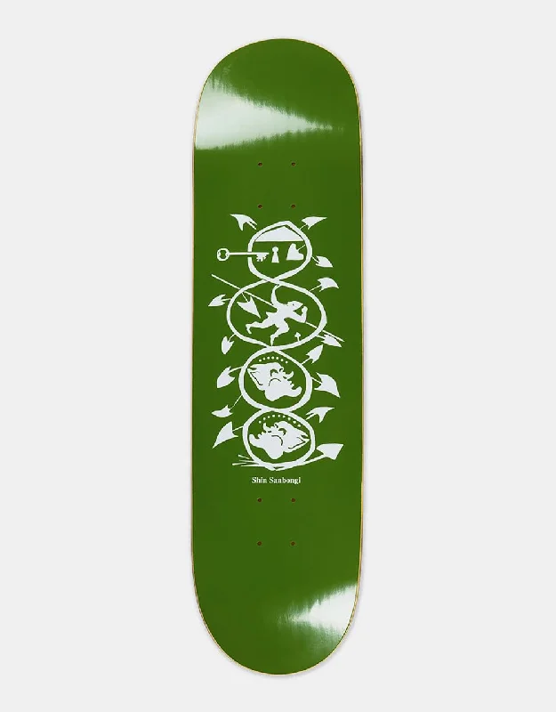 High-Flex Skateboard Deck For Quick Moves-Polar Shin Sanbongi The Spiral of Life Skateboard Deck - Olive