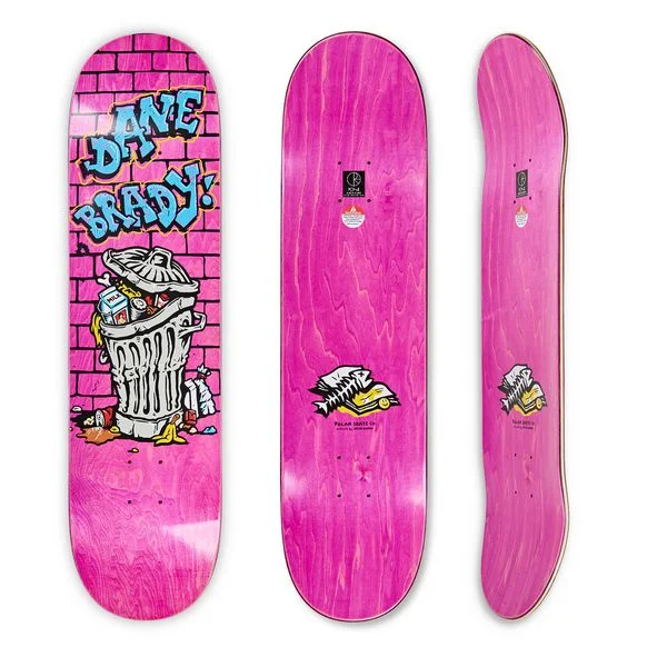 Deck For Long Skateboard Ride-Polar Skate Co. Dane Brady Thrash Can Deck 8.25"