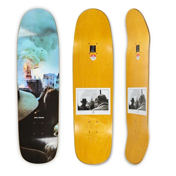 Skateboard Deck For Bigger Skaters-Polar Skate Co. Paul Grund Notre Dame Shaped Deck 8.625"