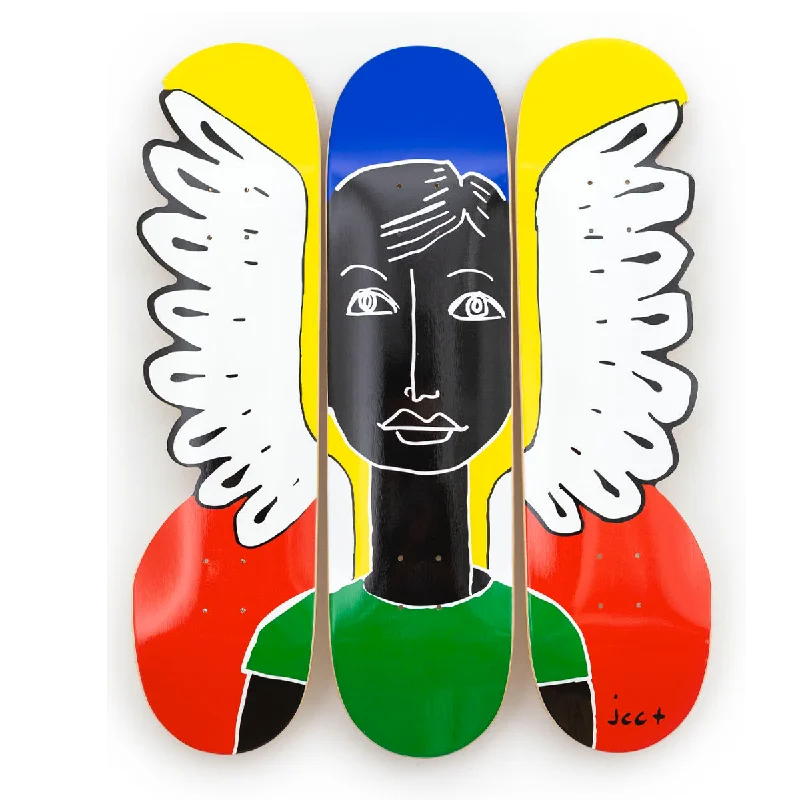 High-Quality Skateboard Deck With Strong Build-Pop Wing Flip 2, JEAN-CHARLES DE CASTELBAJAC Skateboard Deck