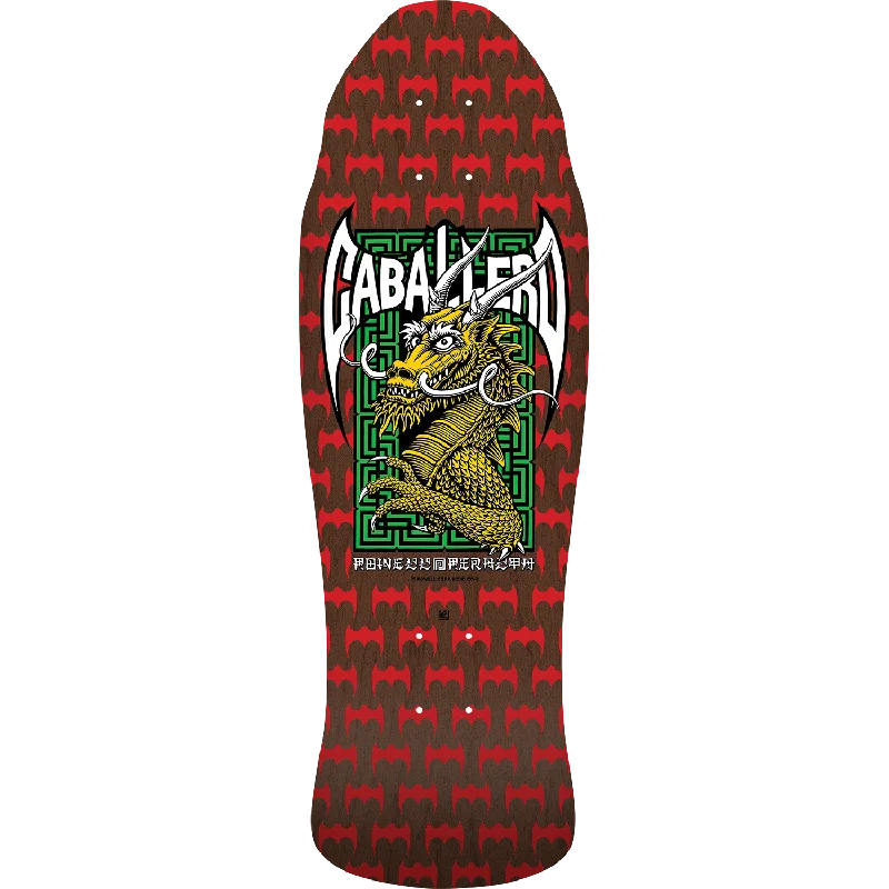 Deck For Easy Skateboard Control-Powell CABALLERO STREET 9.62X29.75 RED/BRN