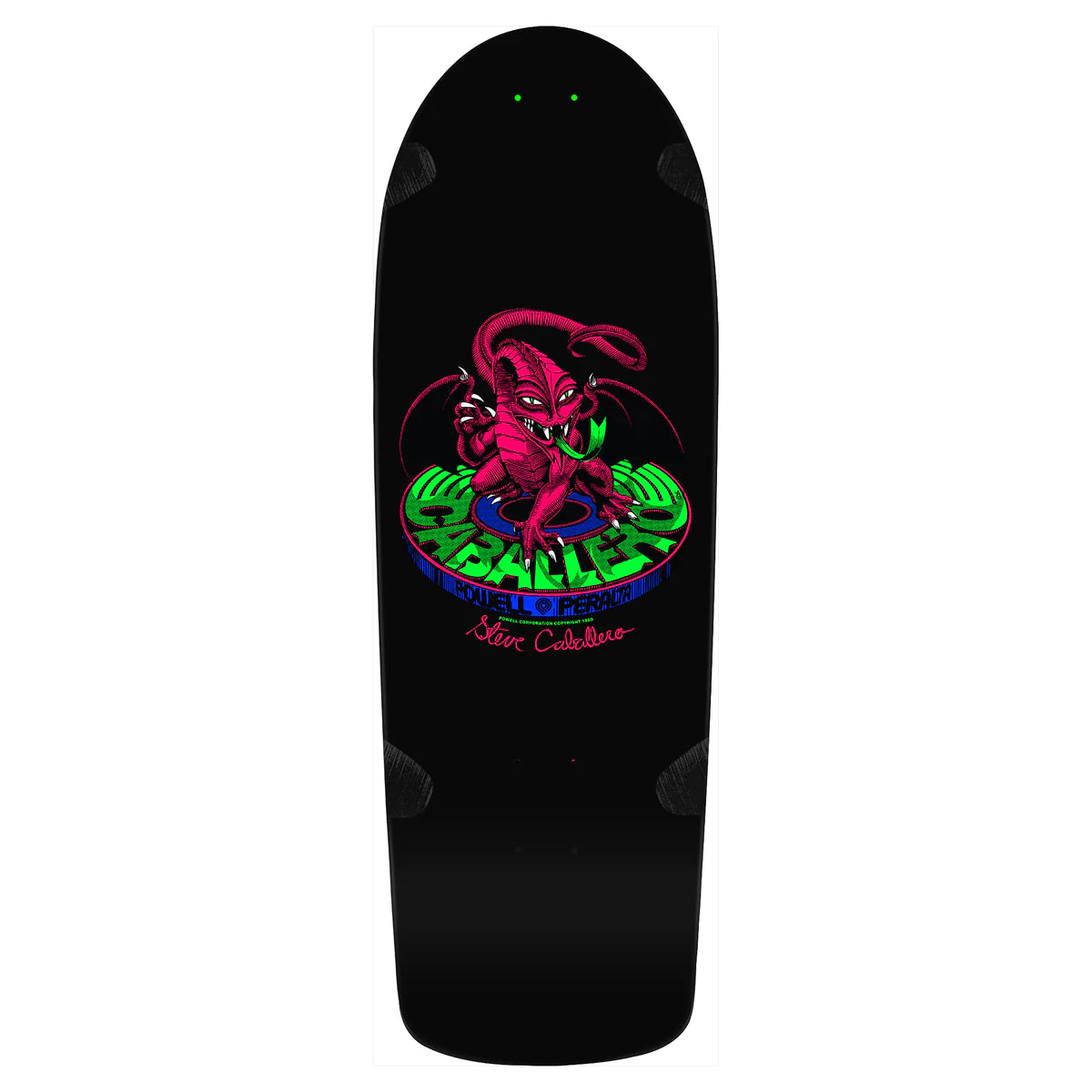 Skateboard Deck For Ramp Skating-Powell Peralta Bones Brigade Steve Caballero Dragon Blacklight Deck Series 14 - 10"