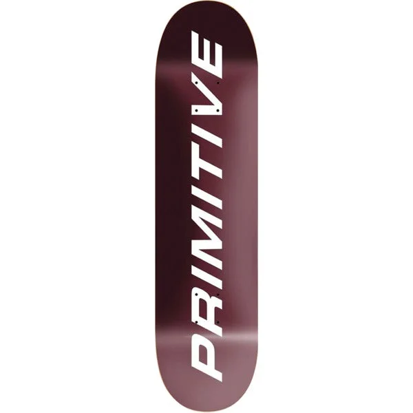 Skateboard Deck With Strong Ply Layers-Primitive Skateboarding Euro Slant Core Burgundy Skateboard Deck 8.25