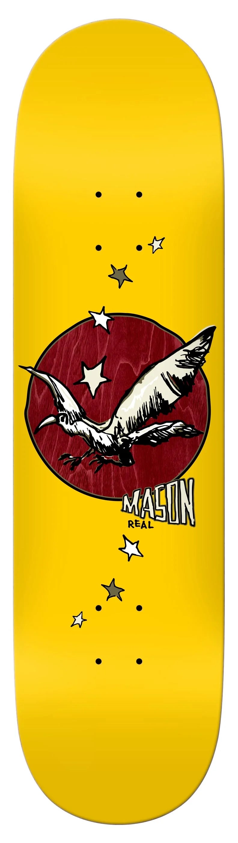 Skateboard Deck For Flatland Tricks-REAL Mason Gonz Art Redux: 8.5