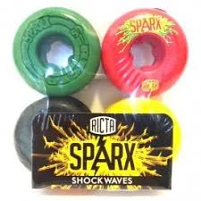 Professional Level Skateboard Wheels-RICTA Sparx Shockwaves Mix up 53mm Skateboard Wheels Set