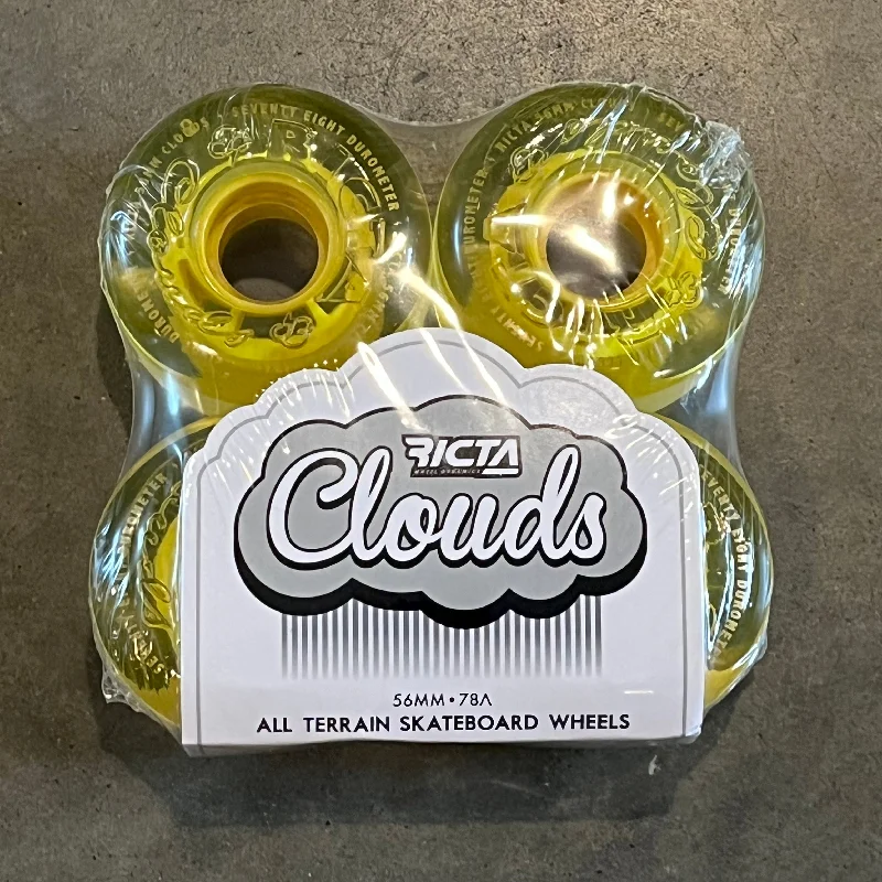 Skateboard Wheels For Technical Skating-RICTA WHEELS - CLOUDS - HI VIS - 54mm 78a