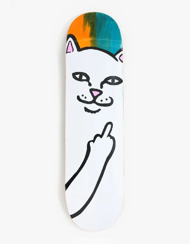 Limited Edition Skateboard Deck For Collectors-RIPNDIP Lord Nermal Skateboard Deck - Orange/Aqua