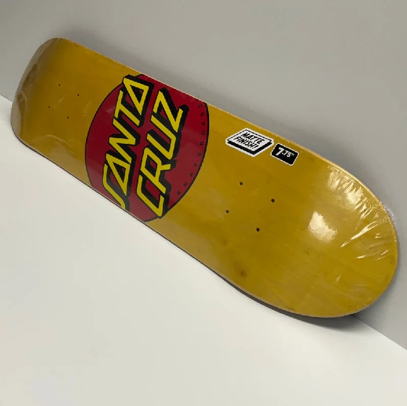 Skateboard Deck With Extra Grip-Santa Cruz Classic Dot Yellow Deck 7.75 x 31.62