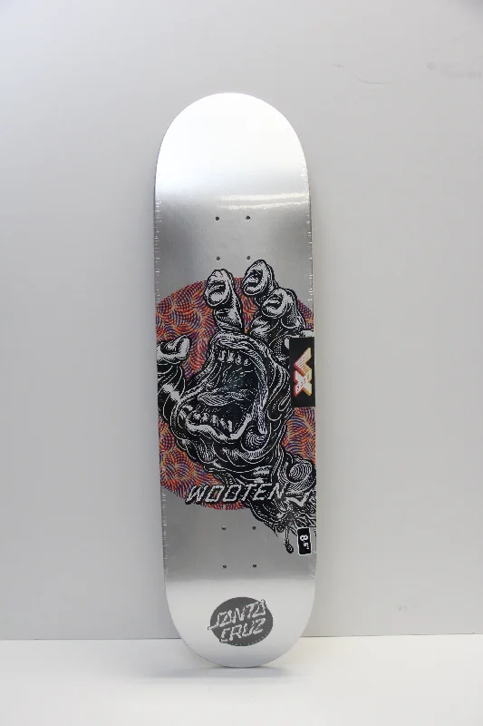 Skateboard Deck With Artistic Designs-Santa Cruz Wooten Alive Hand VX 8.5"