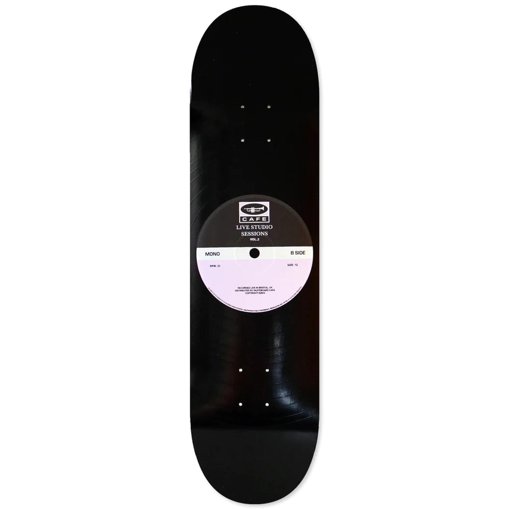 Skateboard Deck With Adjustable Design-Skateboard Cafe "45" Skateboard Deck Black/Lavender 8"