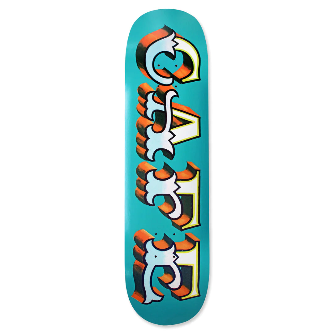 Longboard Skateboard Deck For Cruising-Skateboard Cafe Mr Finbar C2 Shape Teal Skateboard Deck - 8.25