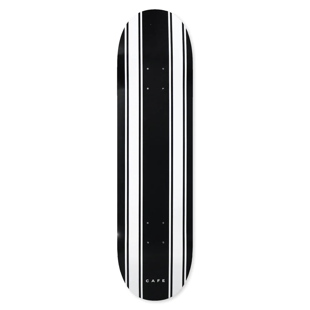 Skateboard Deck For Quick Spins-Skateboard Cafe Stripe Skateboard Deck Black/White - 8.5