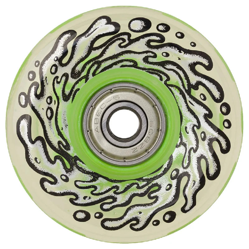 Skateboard Wheels For Long Lasting Performance-SLIME BALLS LIGHT UP 78A WHEELS GREEN - 60MM