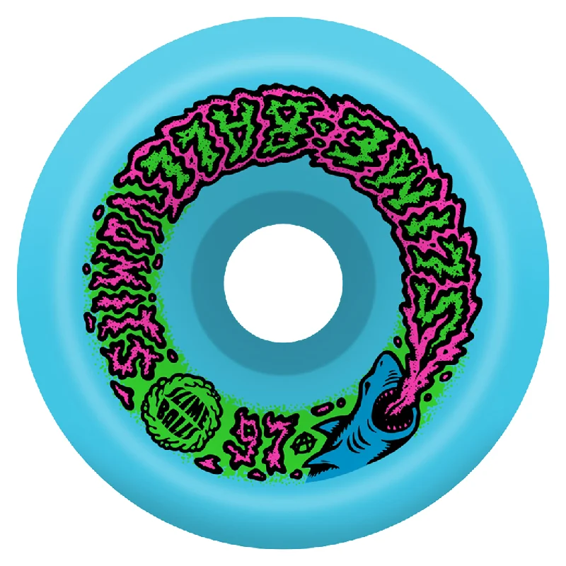 Skateboard Wheels With High Rebound-SLIME BALLS VOMITS BLUE 97A WHEELS - 60MM