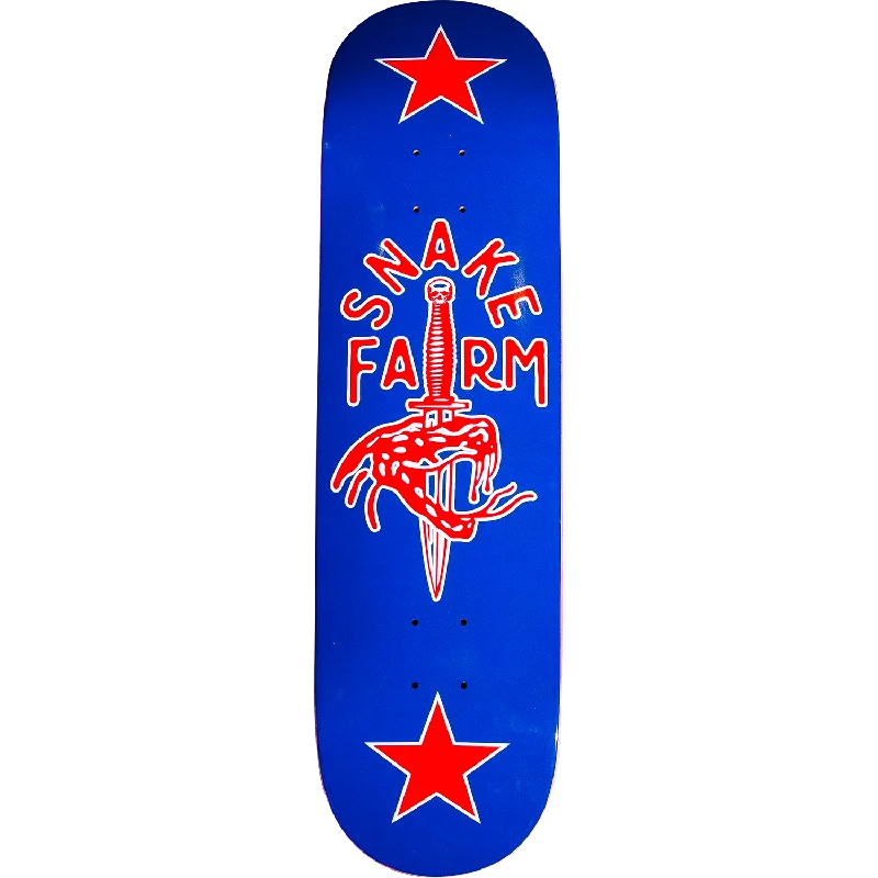 Comfortable Skateboard Deck For Riders-Snake Farm Skateboards Boom Stick Red / White / Blue Skateboard Deck - 8.25