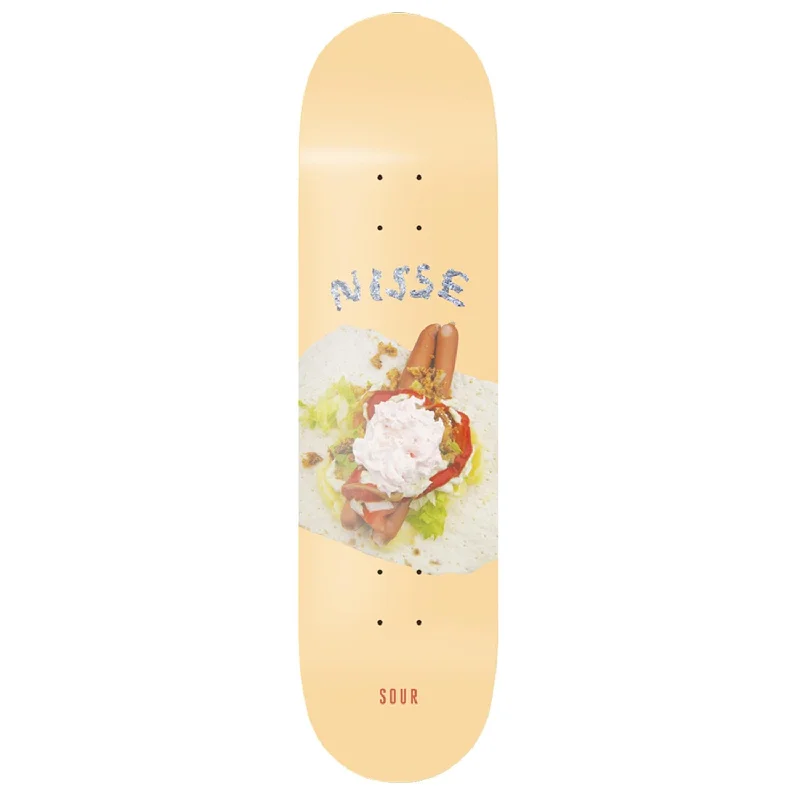 Skateboard Deck For Older Riders-Sour Solutions Nisse Tunnbrodrulle Deck 8.125"