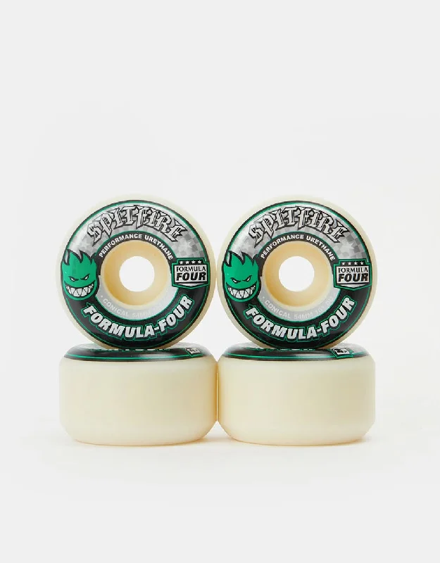 Skateboard Wheels For Park And Street Skating-Spitfire Formula Four Conical 101d Skateboard Wheels