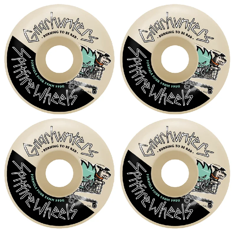 Skateboard Wheels For Pro Skaters-SPITFIRE GNARHUNTERS RADIAL FULL 99DU WHEELS - 54MM