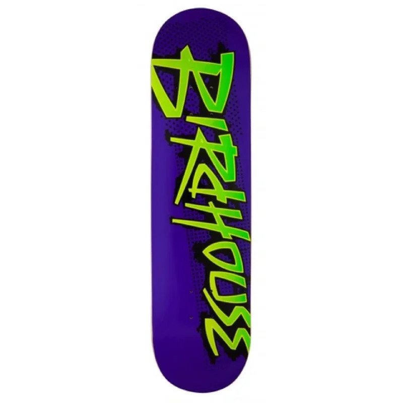 Custom Made Skateboard Deck For Skaters-Splatter Logo Deck (Purple) 8.125