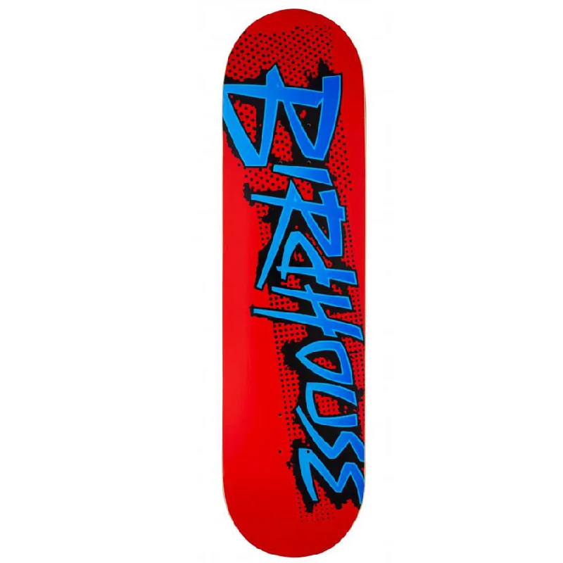 Skateboard Deck With Strong Traction-Splatter Logo Deck (Red) 8.25