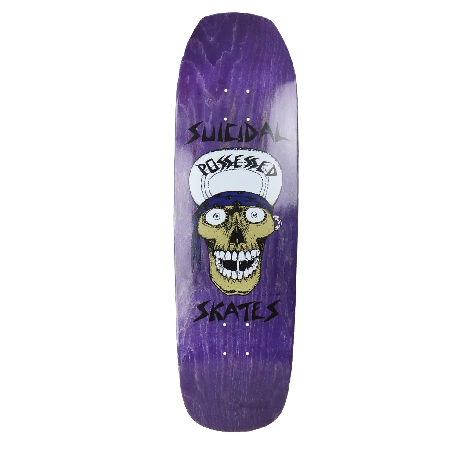 Skateboard Deck For All Types Of Riders-Suicidal Skates Punk Skull Skateboard Deck Purple Stain - 9.125