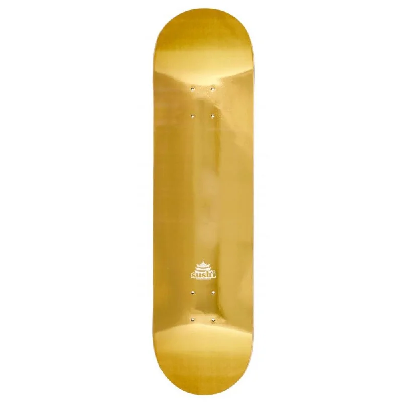 Skateboard Deck With High Impact Resistance-Sushi Pagoda Foil Skateboard Deck Gold 8.125"