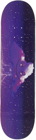 Deck For Skateboarding Beginners-Thank You Team Head In The Clouds Purple Rain Skateboard Deck - 8.25"