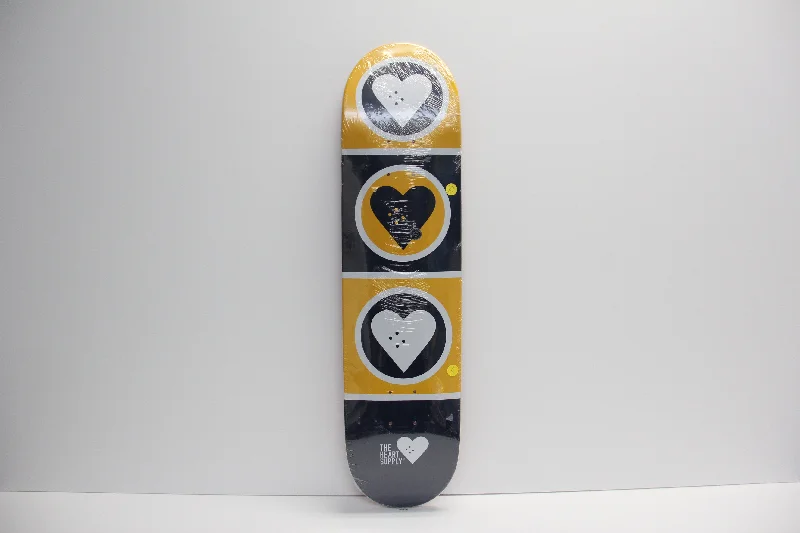 Skateboard Deck With Super Strong Ply-The Heart Supply Squad Blue / Yellow Skateboard Deck - 7.75" x 31.5"