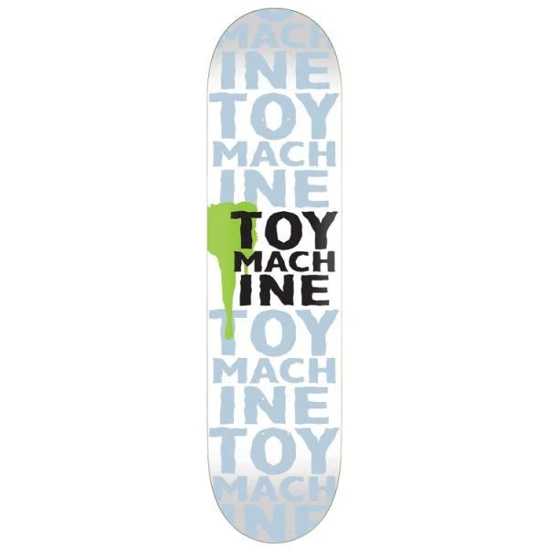 Skateboard Deck For Flatland Skating-Toy Machine Drip White Deck (8.0)