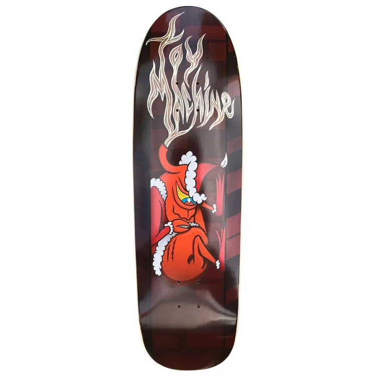 Skateboard Deck With Wide Design-Toy Machine Skateboard Deck Sect Grinch Christmas 9.13