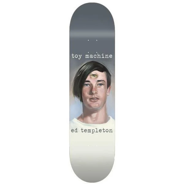 Durable Skateboard Deck For Outdoor Use-Toy Machine Skateboards Ed Templeton Portrait Deck 8.25"