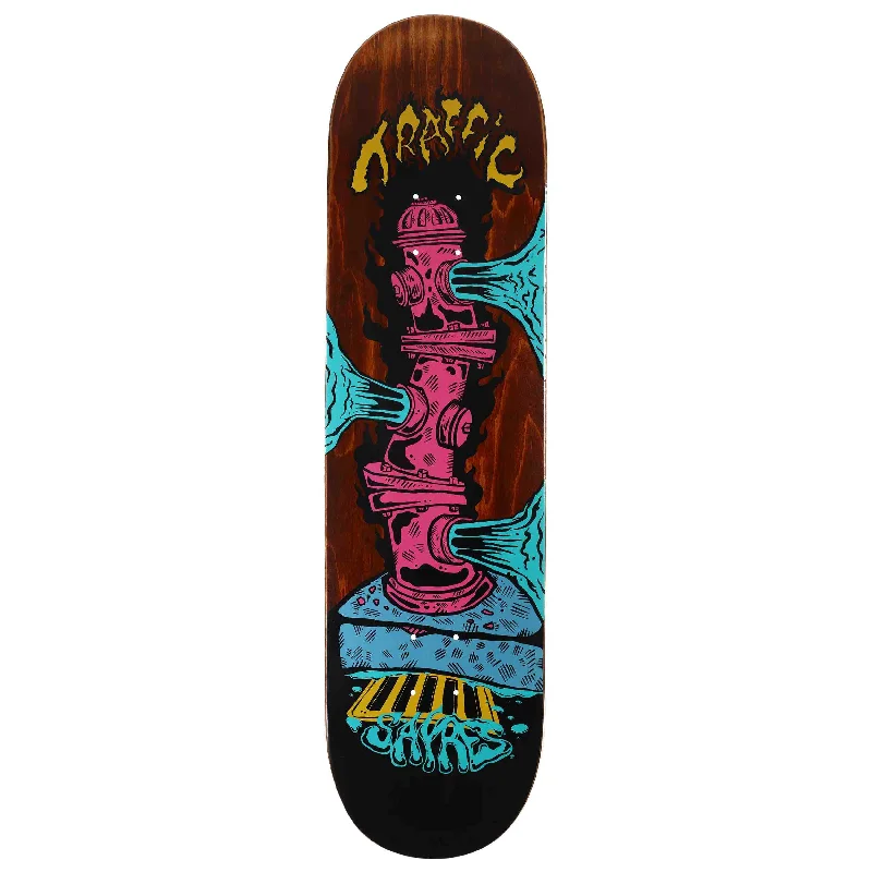 Strong Skateboard Deck For Heavy Riders-Traffic Sayres Fire Hazard Deck (8.5)