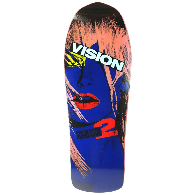 Long Skateboard Deck For Comfort-Vision Aggressor 2 Modern Concave Deck - 9.5