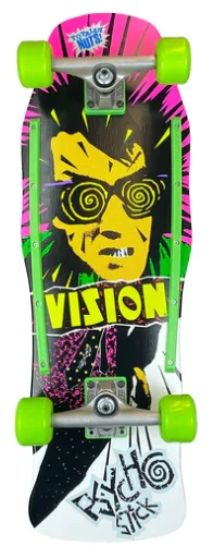 Skateboard Deck With Excellent Durability-Vision Original Psycho Stick  10"x30" Complete Skateboard