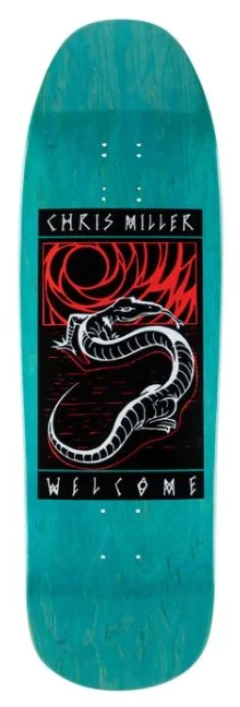 Skateboard Deck With Excellent Durability-Welcome Lizard On Gaia 9.6 Skateboard Deck