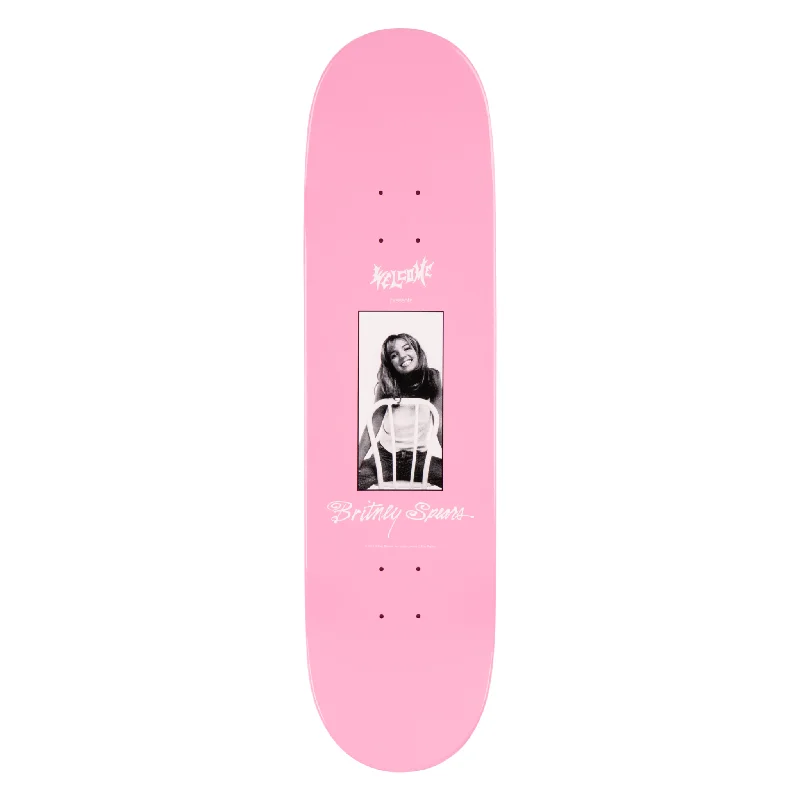 Skateboard Deck With High End Wood Material-Welcome X Britney Spears - Baby One On Popsicle 2.0 Pink Glitter 8.25" DECK