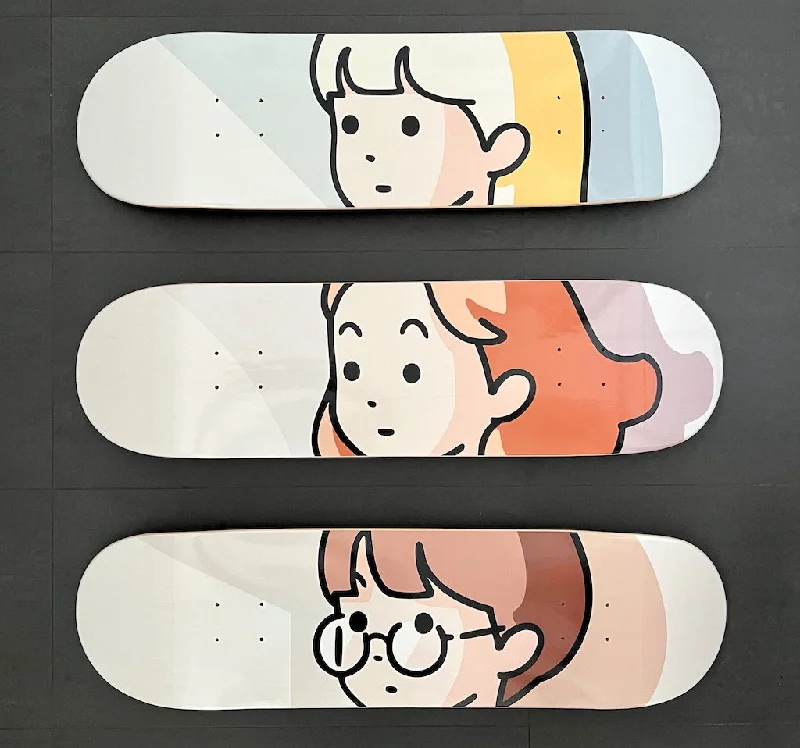 Skateboard Deck With Trendy Look-YUTANPO SHIRANE "In the light" - Deck'On set - 3 skateboards Yuroom