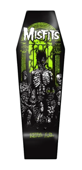 Skateboard Deck For High-Speed Performance-Zero x Misfits - EARTH A.D. COFFIN Skateboard Deck