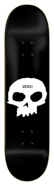 Skateboard Deck With Custom Graphics-Zero Single Skull Deck